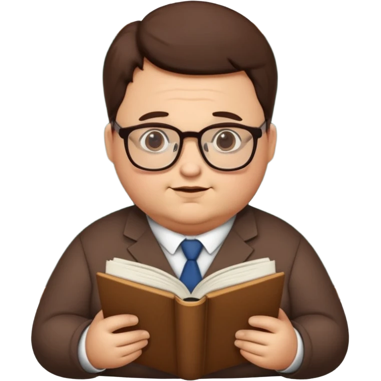 make a fat brown teacher with glasses and ya emoji