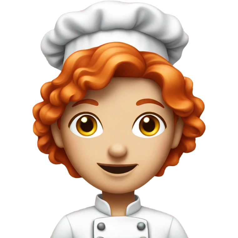 Red haired lady chef  emoji