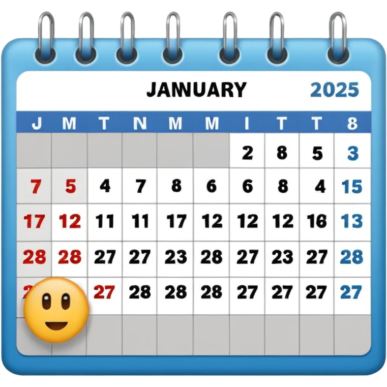 calendar january 2025 emoji