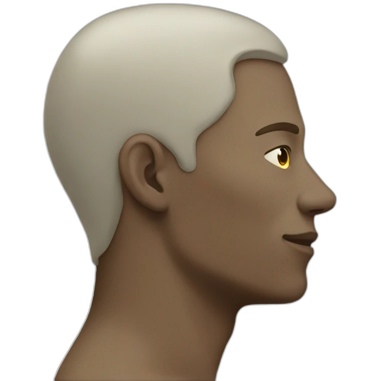 White skin Man looking at the sky (side view) emoji