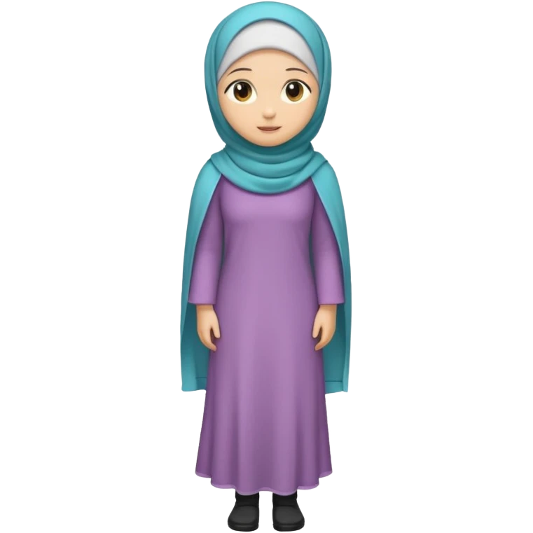 Standing up girl emoji, wearing a hijab. Include the whole body emoji
