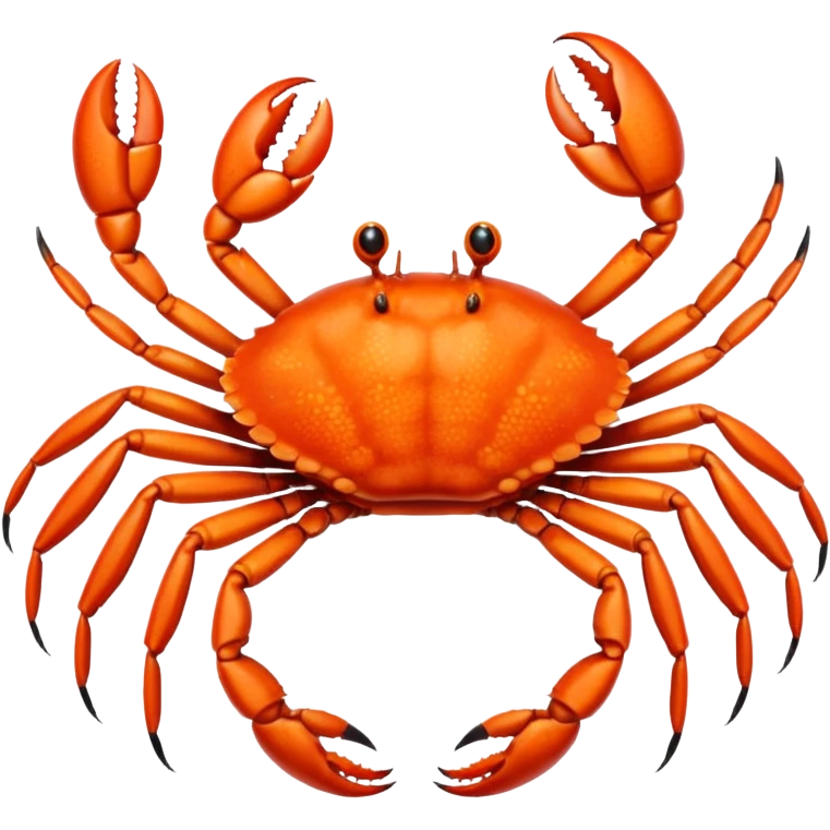 A live crab with eight legs and two pincers emoji