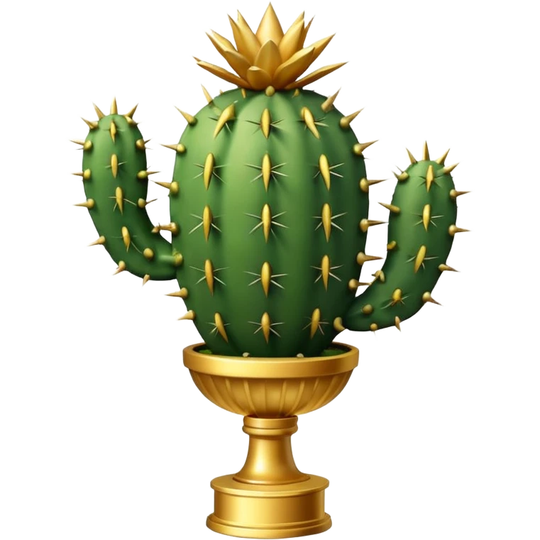 golf trophy shaped like cactus emoji
