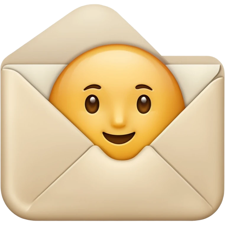 Letter color pale beige creamy emoji