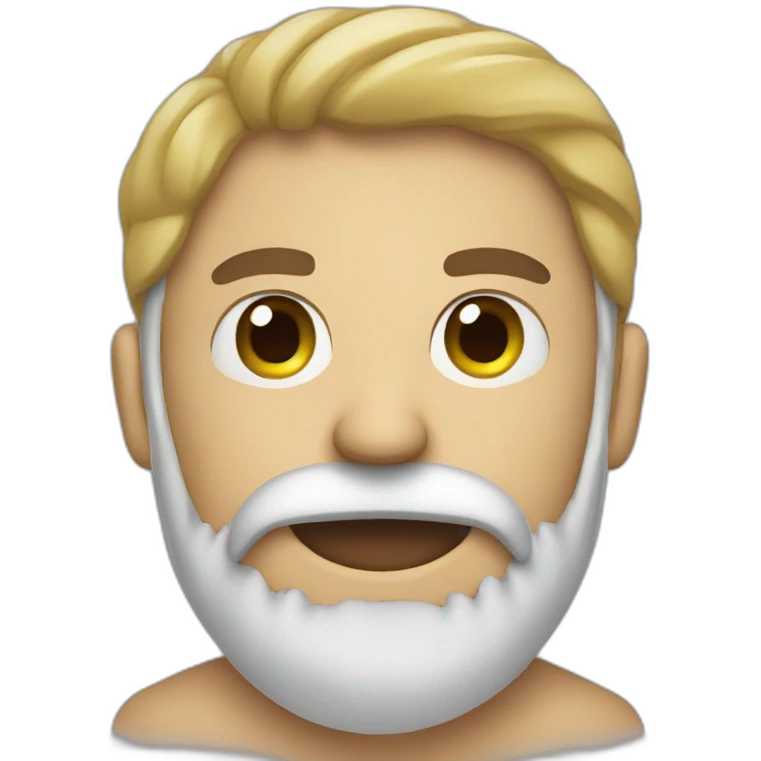 man with beard fighting a virus emoji