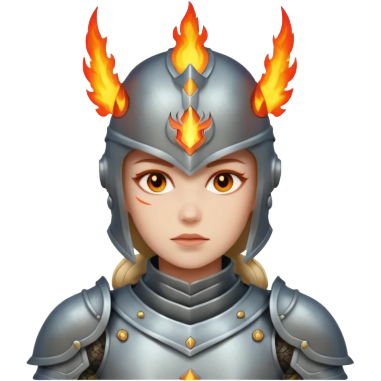 fire armored warrior emoji