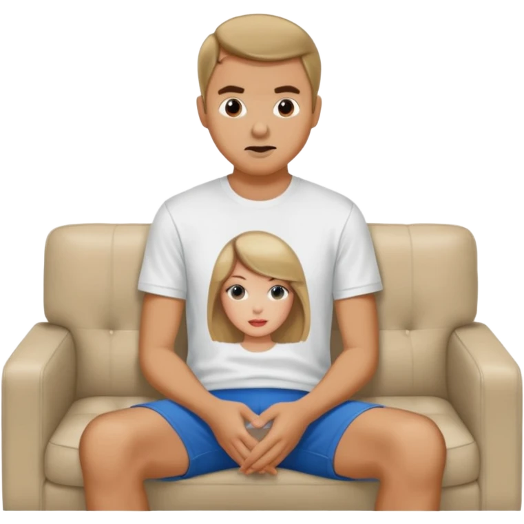 Naked man sat on sofa watching taylor swift on his TV emoji