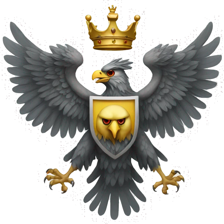 Double headed eagle with crown emoji