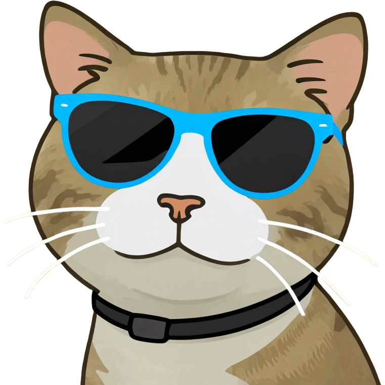 Cat with sunglasses emoji