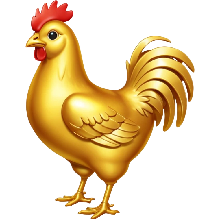 Gold chicken emoji