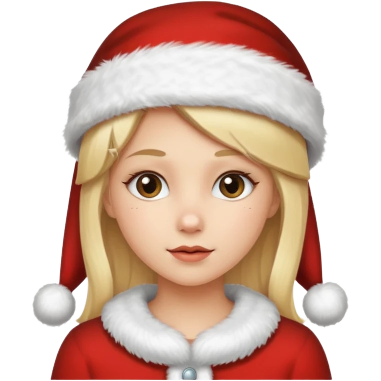 Blondie girl santa clauss emoji