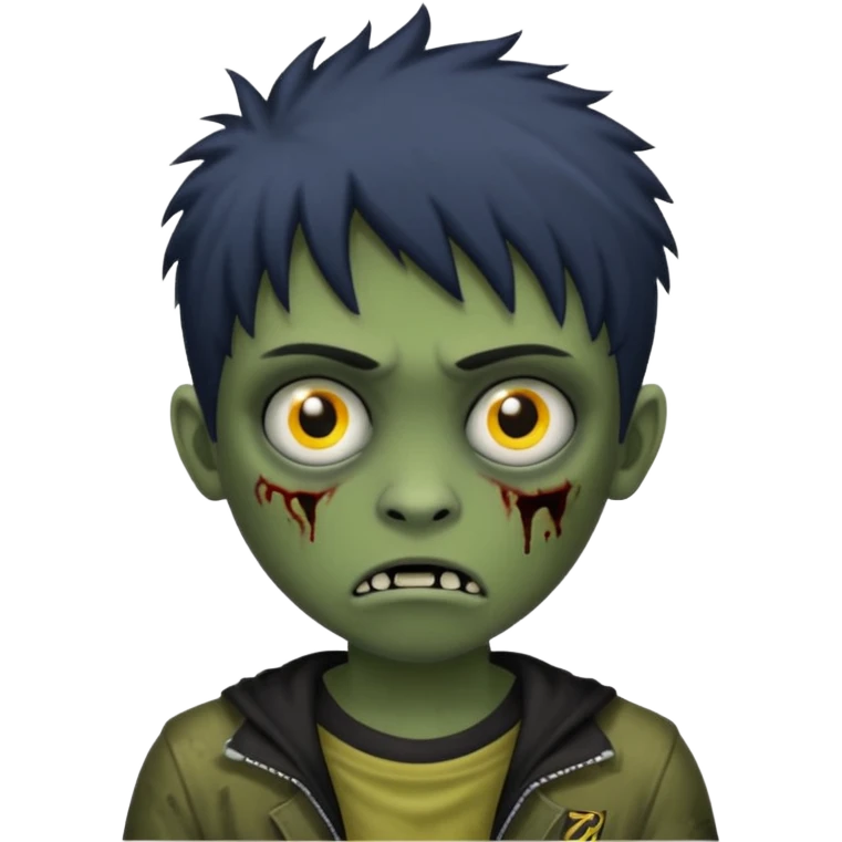 crie um menino zumbi emo sem o rosto deformado emoji