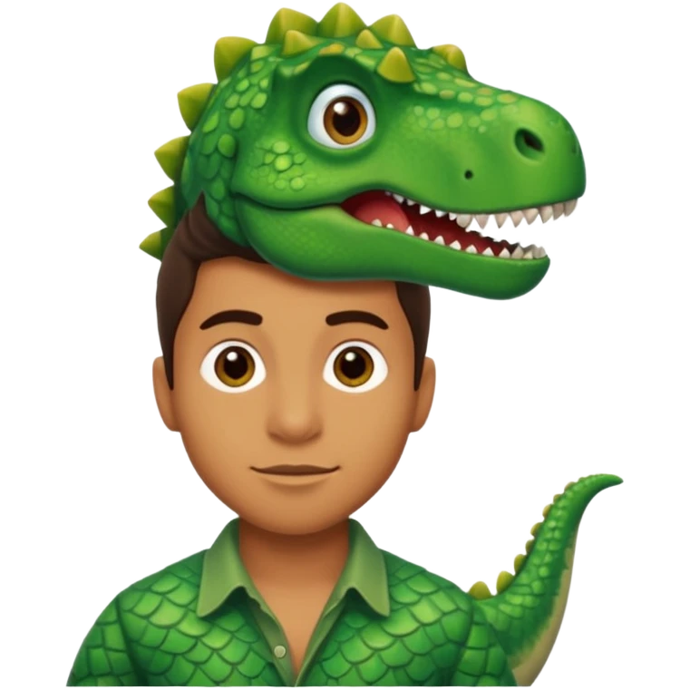 Man head with dinosaur body  emoji