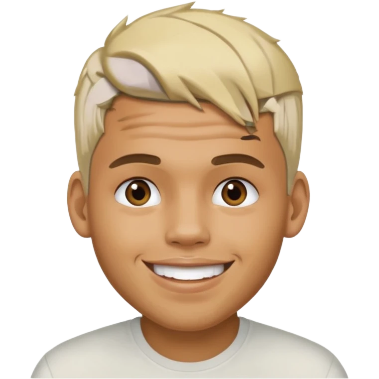 Chris Brown with blonde hair emoji