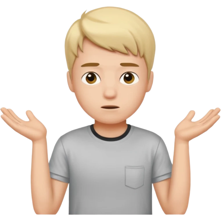 student shrugging his shoulders emoji