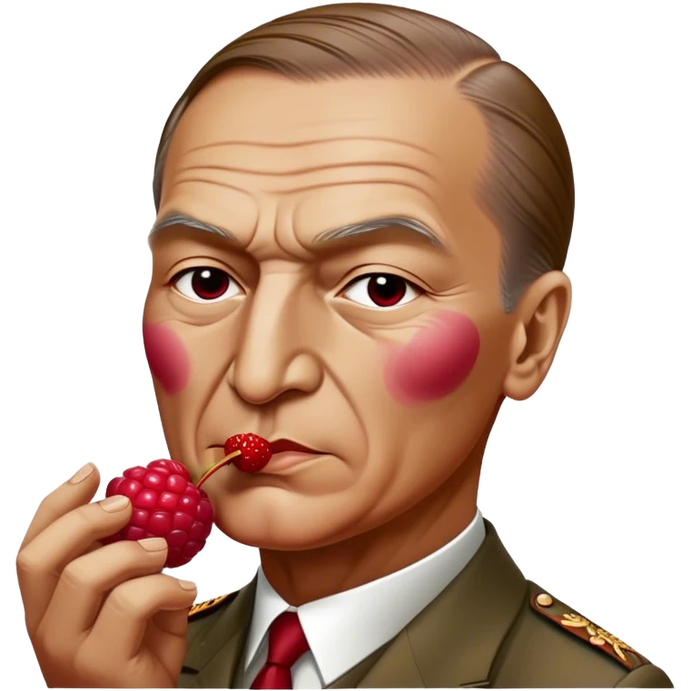 Atatürk eats a raspberry emoji