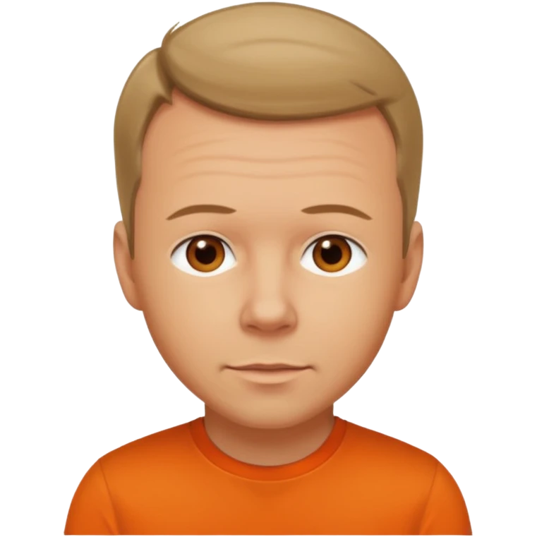 Donnie Wahlberg brown eyes,dark blonde hair, orange shirt  emoji