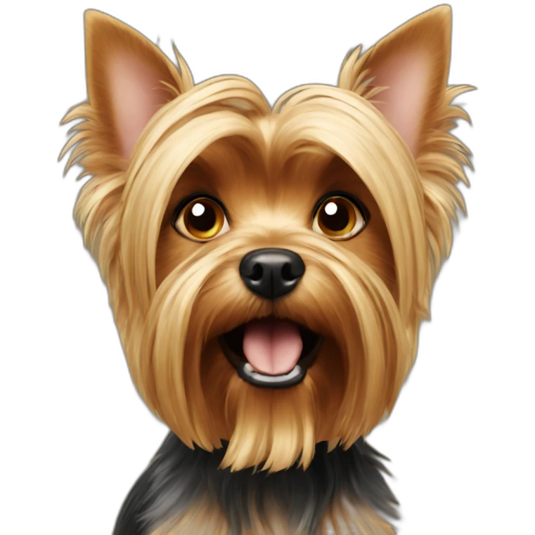 yorkshire terrier shocked emoji