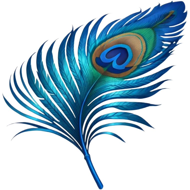 Radhe radhe writing peacock feather  emoji