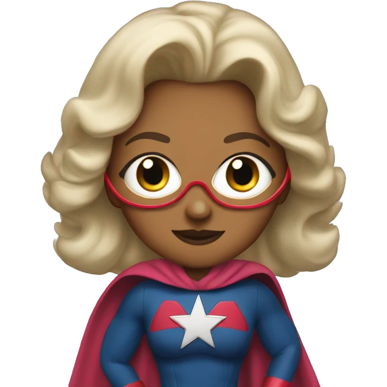 Michele Crabtree as a super hero emoji