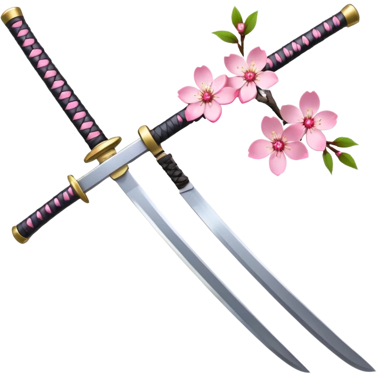 Katana with cherry blossoms  emoji