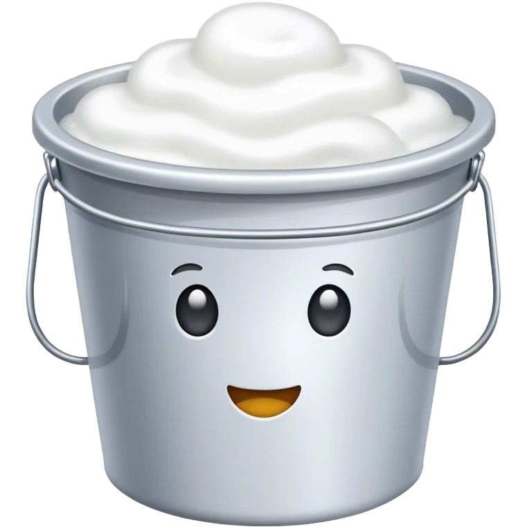 Bucket with foam inside emoji