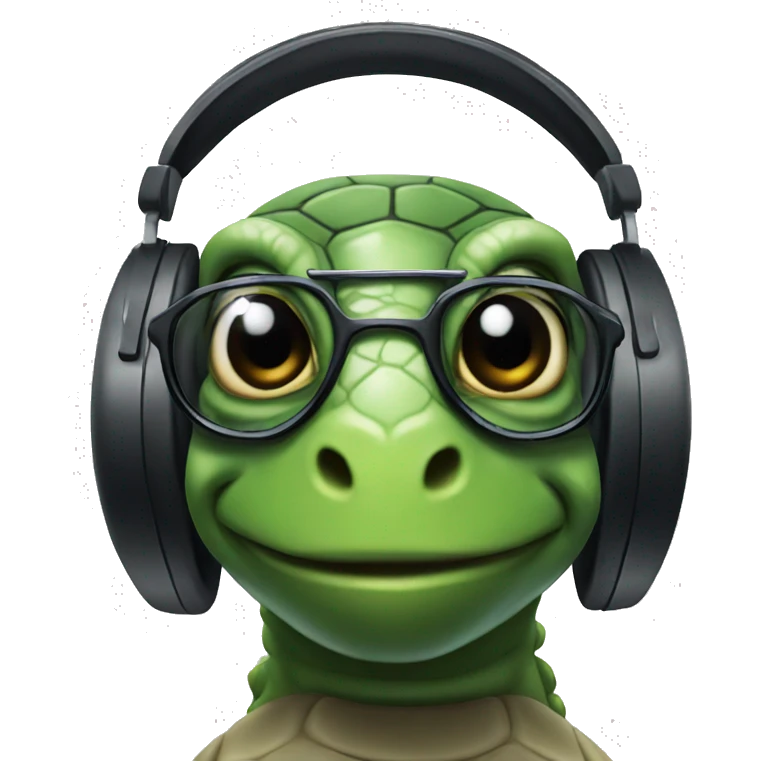 Dj turtle emoji