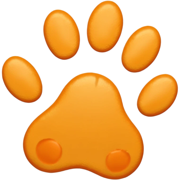 a very light pale pastel yellow-orange pawprint emoji