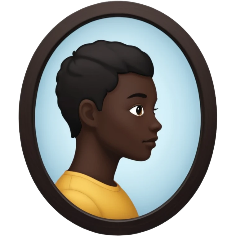 silhouette looking into a mirror emoji