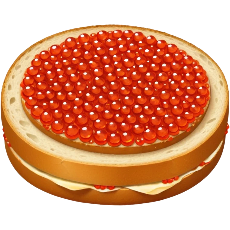 red caviar on a bread emoji