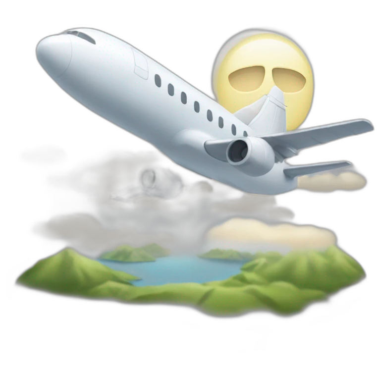 Avion dans une tour emoji