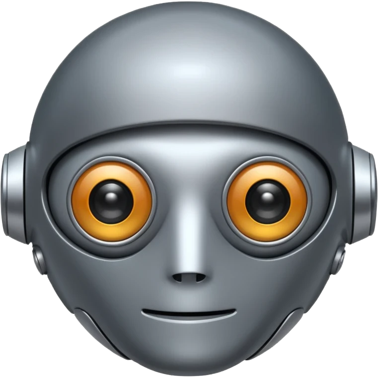 round  robot,one-eye, half body emoji