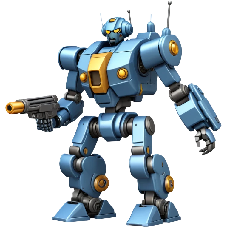 an mech shooting enemy mech emoji
