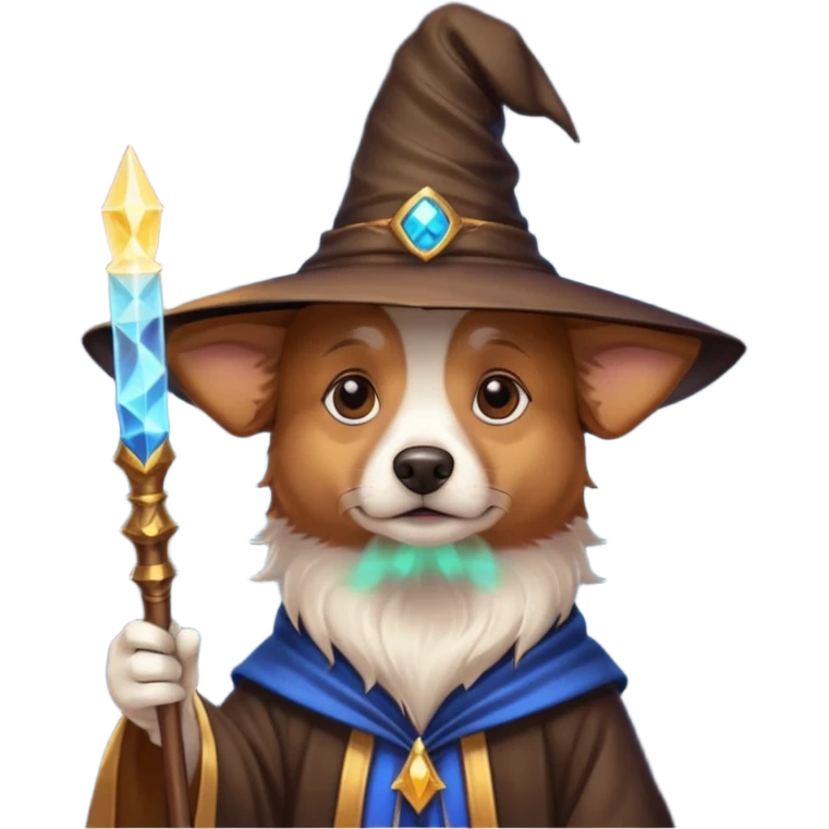 Dog wizard emoji