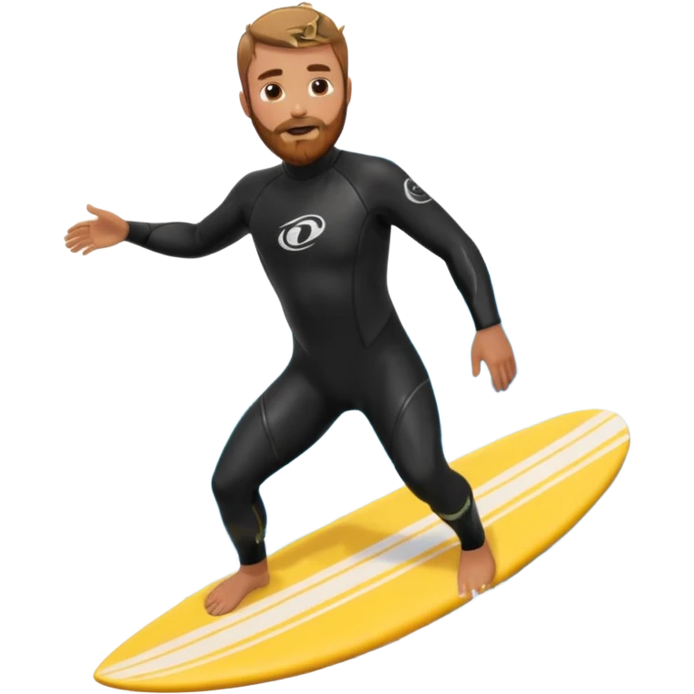 Surf man beard emoji