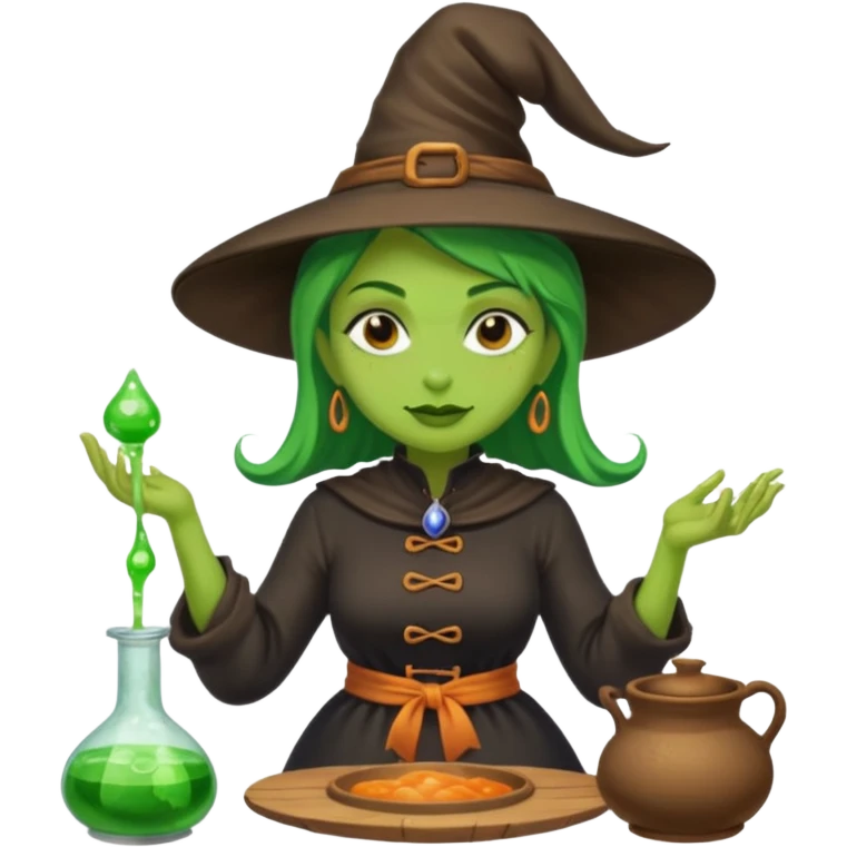 green witch cooking potion emoji