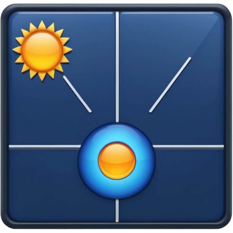 two dimensional solar panel emoji
