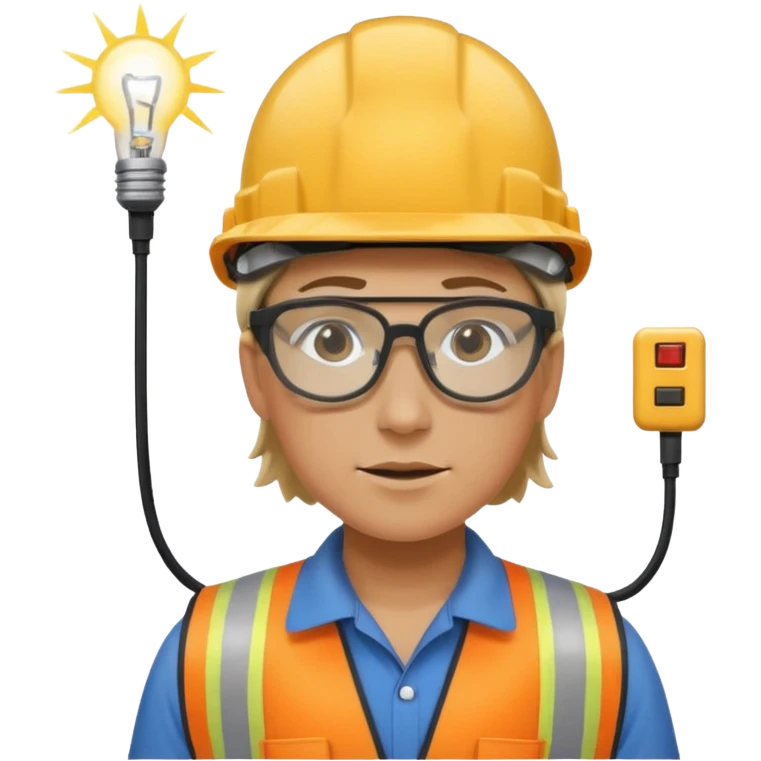Electricity power employer at work emoji