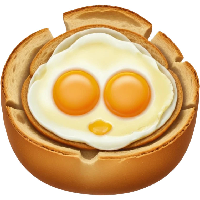 Egg in a sour dough bread emoji