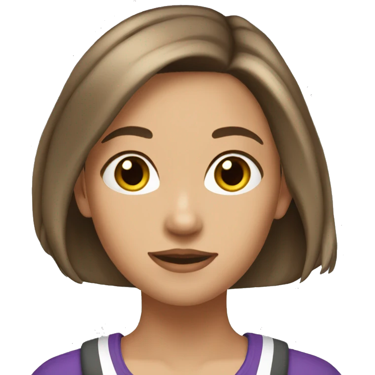 Dagtrainer girl brown hair emoji