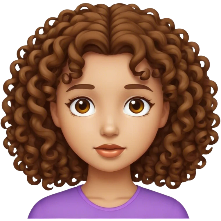 Girl with curly hair emoji