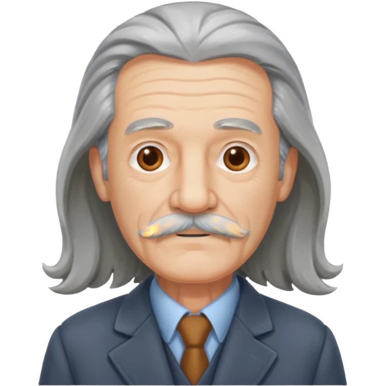 old man long hair long mustache in a warm suit emoji