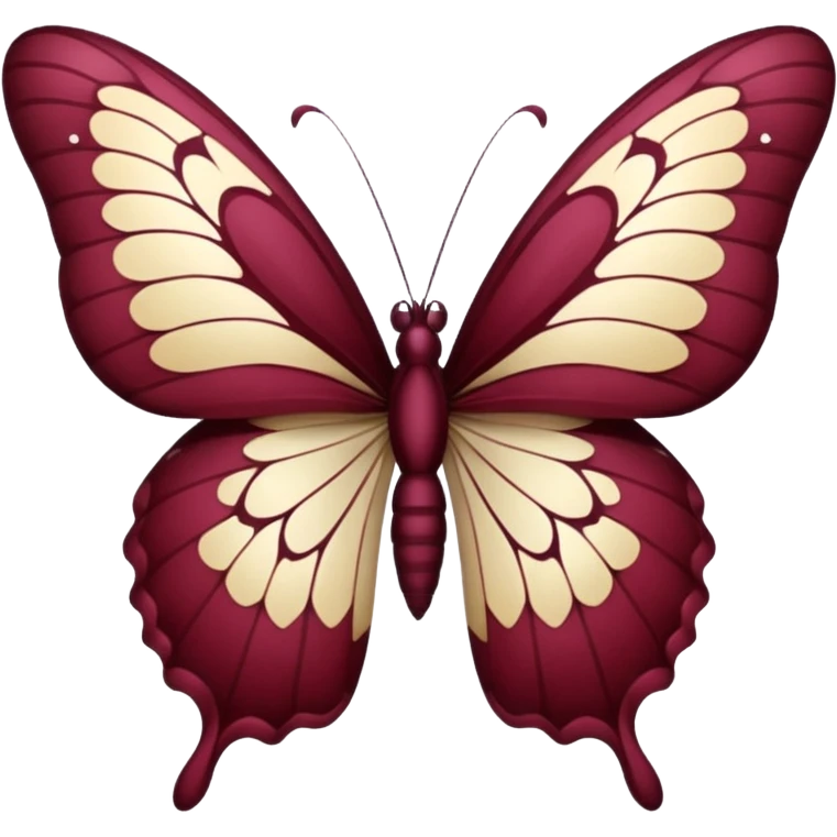 butterfly in burgundy color emoji