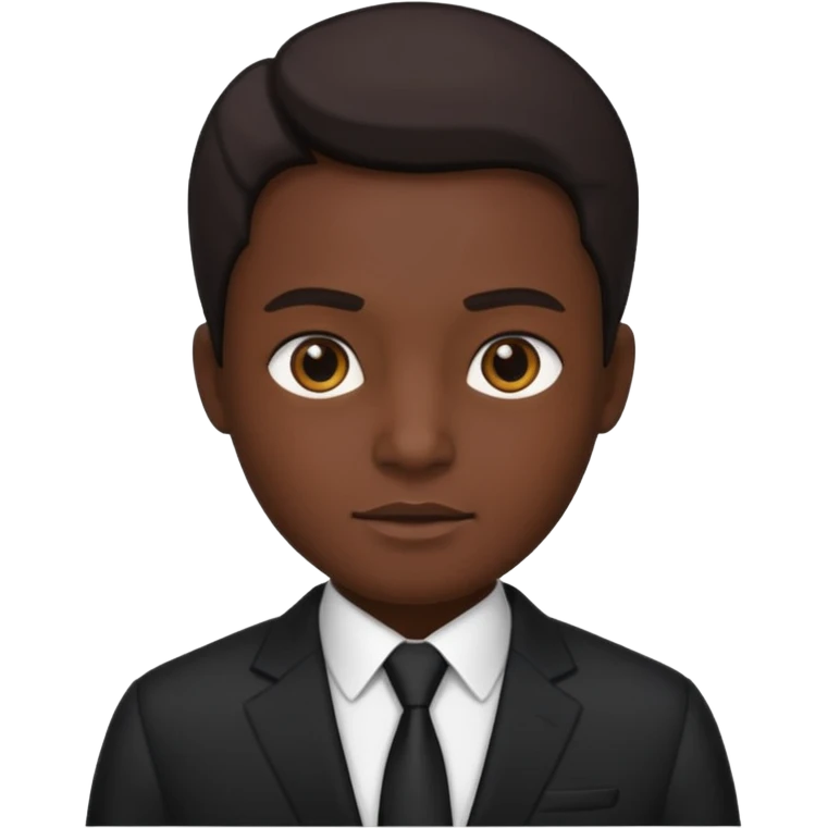 Чёрный деловой костюм, на чорном фоне emoji