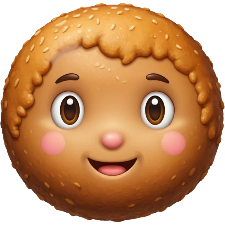 light brown meatball emoji