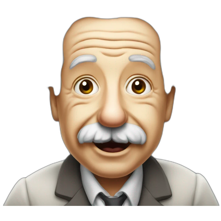 Albert Einstein qui tire la langue emoji