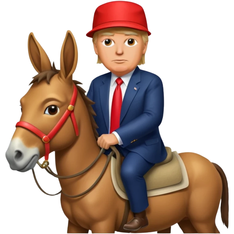 ترامپ سوار بر خر  emoji