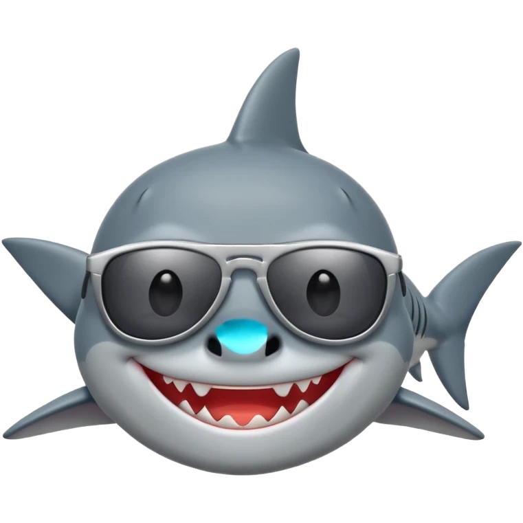 Shark with sunglasses emoji