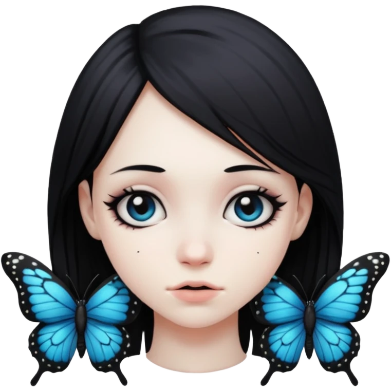 emo black butterfly emoji