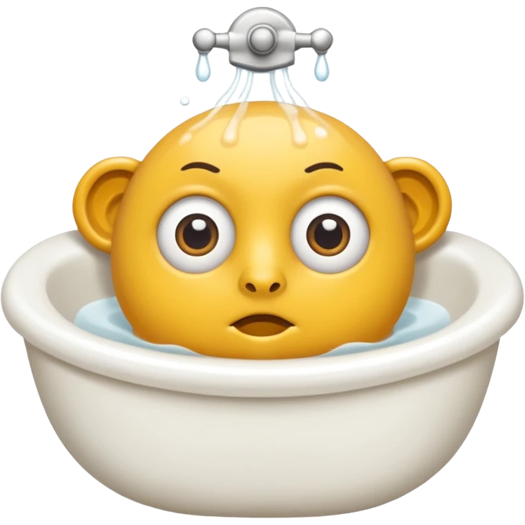 Hazme un baño con cabeza de humano emoji